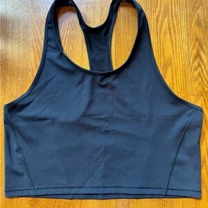 Athleta Midnight Black Racerback Cropped Tank Size Large